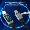 LED Display 100W USB Type C To USB C Cable 0.5/1.5/2m For Huawei IPad Samsung Fast Charging Charger Cable