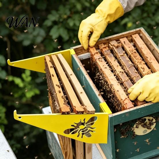 Beekeeping Equipment Beehive Frame Holder, Bee Hive Stand, Metal Perch, Honeycomb Stand Inspection Bracket, Hives Boxes Starter Kit for Supplies Aid