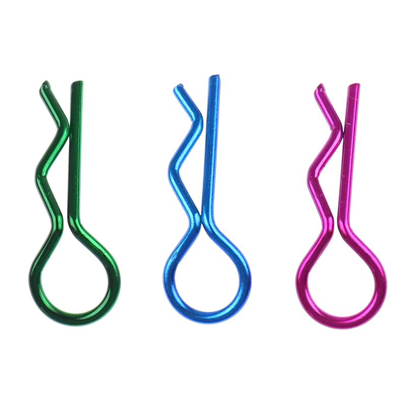 10Pcs Stainless Steel Body Clips R Pin Shell For Redcat Hsp 1/10 Rc Car Parts