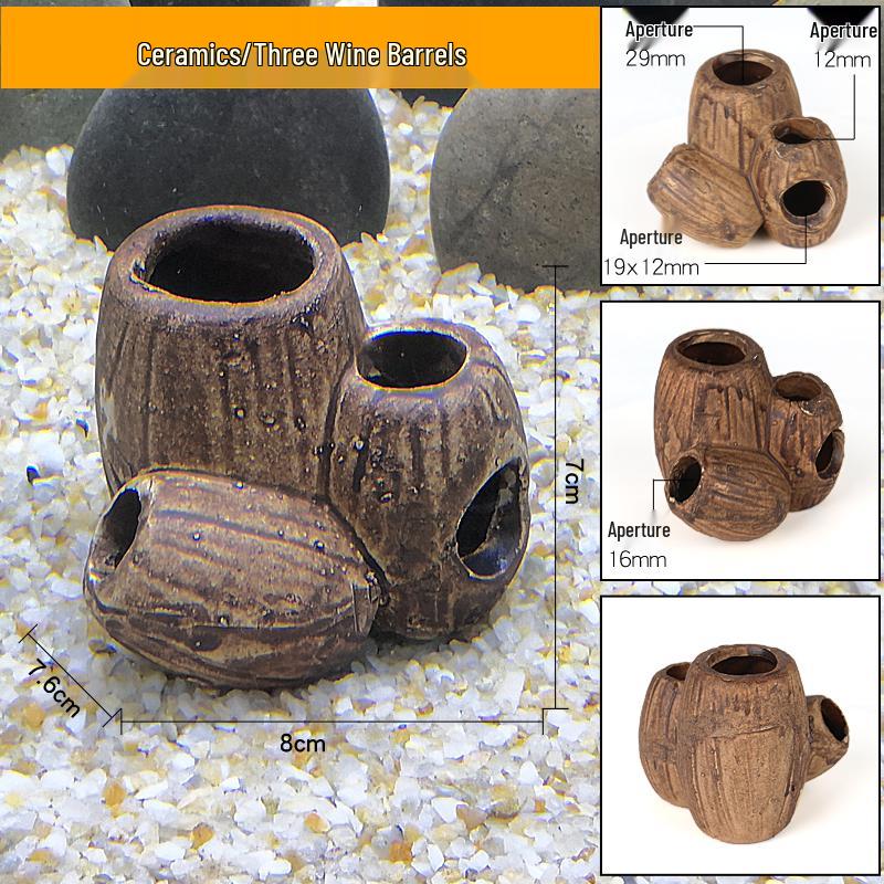 Ceramic Fish Tank Decoration: Shrimp Hiding, Cichlid Breeding, Spawning Nest.