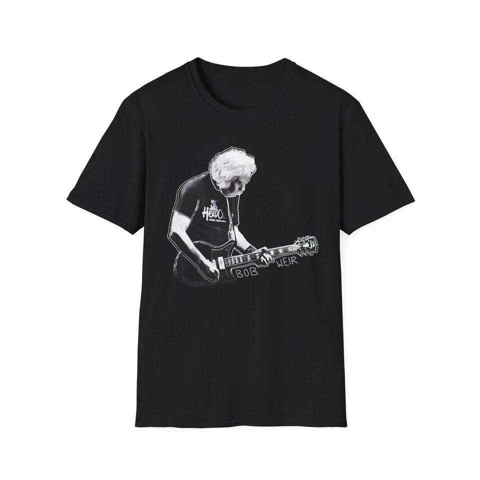 Хлопковая черная футболка с принтом Bob Weir Memorial In Tour, размеры S-5XL, US170