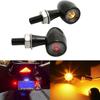 Мотоциклетные поворотники Ретро Красный Желтый Двухцветный Светодиодный Комплект Поворотников 8мм Монтажный Болт Задний Мини