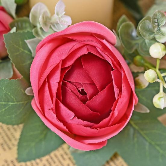 2 шт., подсвечник, гирлянда, реалистичный подсвечник, венок, долговечный искусственный венок для украшения дома, вечеринки