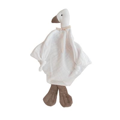 Handmade Muslin Goose Cuddly Toy (white)