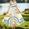Women's Striped Sleeveless Maxi Dress Summer Beach Vacation Tank Dress,Comfortable Soft Fabric,Versatile for Daily Wear,Commute,Outdoor Seaside Travel