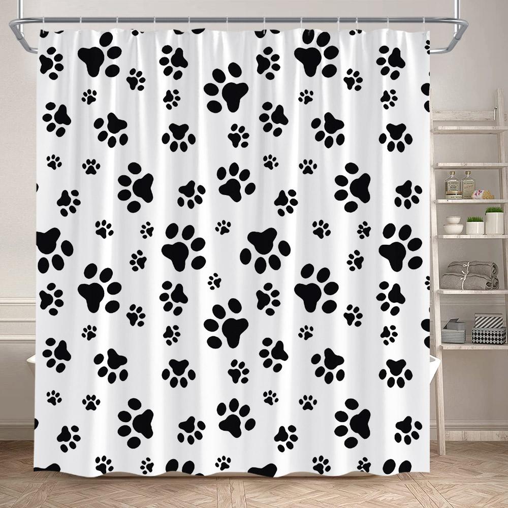 Funny Cartoon Animals Shower Curtains Cute Panda Owl Pet Cat Kids Bath Curtain Polyester Fabric Children Home Bathroom Decor Set