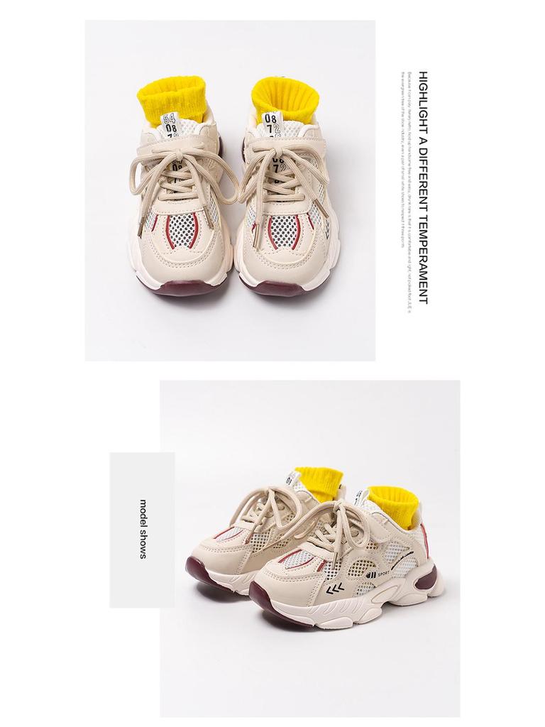 2026 Spring Children's Sports Shoes, Breathable Mesh, Soft Sole, Lightweight Boys' & Girls' Running Shoes, Casual Sneakers
