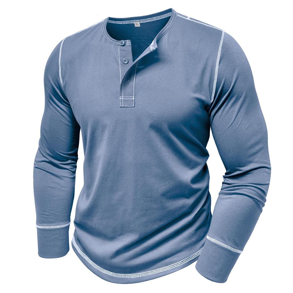 Мужские свитера с длинными рукавами, рубашки-хенли, футболки с цветными блоками, повседневная одежда для осени и зимы, теплая одежда для улицы, отдыха и активного отдыха, топы