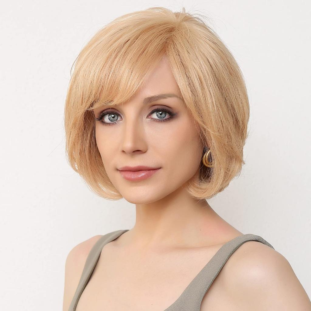 Парик HairCube с ручной завязкой на кружеве спереди, парики из светлых человеческих волос для женщин, натуральный многослойный парик, волнистые разные стили для белых женщин