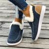 New Winter Women's Cotton Shoes, Piled and Thickened Burrs, Warm Flat-soled Cotton Shoes