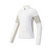 Ski Series Fashion Simple Sports Casual Versatile Warm Fleece Long Sleeve Regular T-Shirt Women Tops Jade-White A11W546201FWT