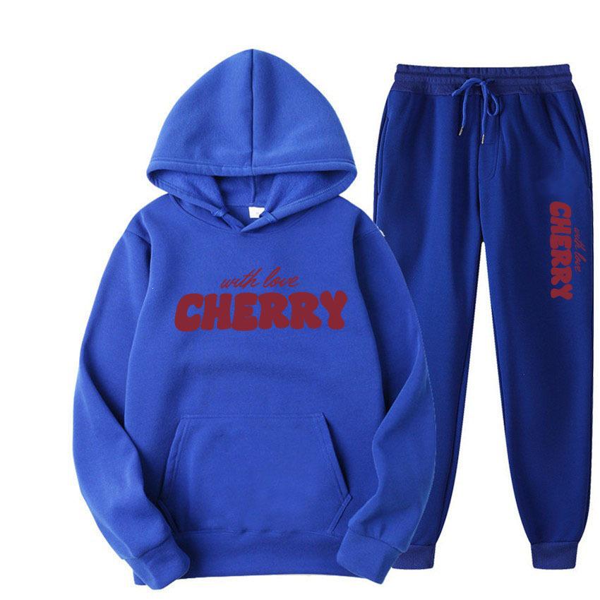 Trendy Men's & Women's Casual Printed Hoodie & Sweatpants Set