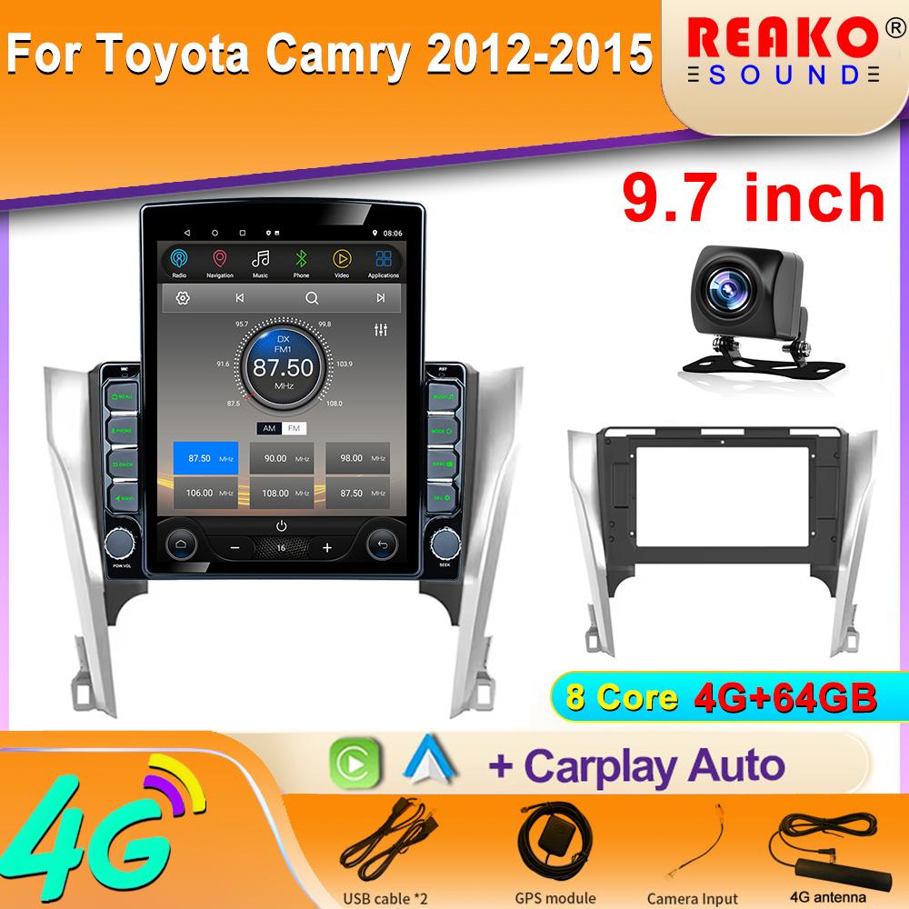 9,7-дюймовый вертикальный экран Tesla Android автомобильное радио для Toyota Camry 2012 2015 GPS навигация мультимедийный плеер Carplay 2din