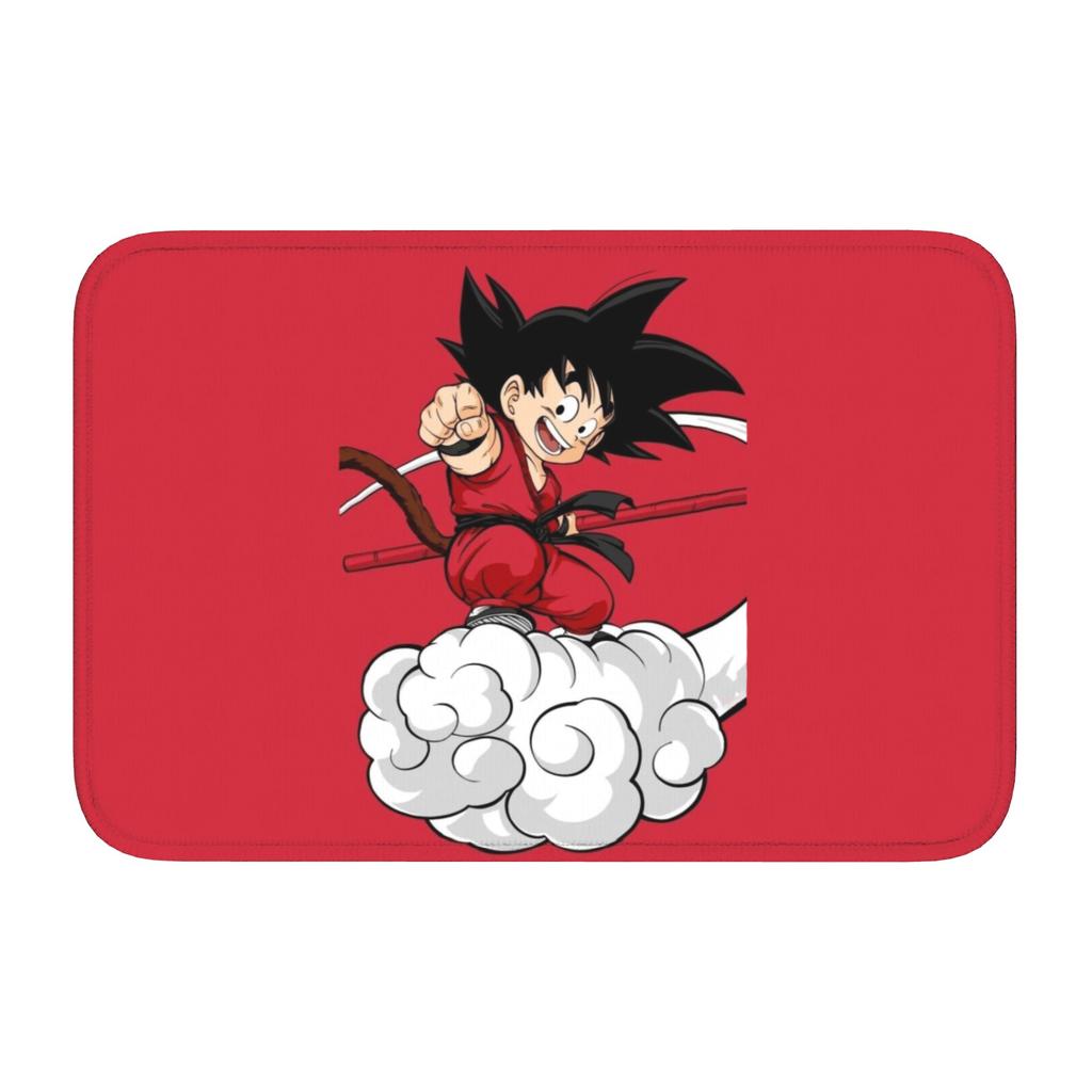 Goku Anime Front Door Mat Anti-Slip Indoor Welcome Waterproof Cute Cartoon Doormat Floor Bathroom Entrance Rug Carpet Footpad
