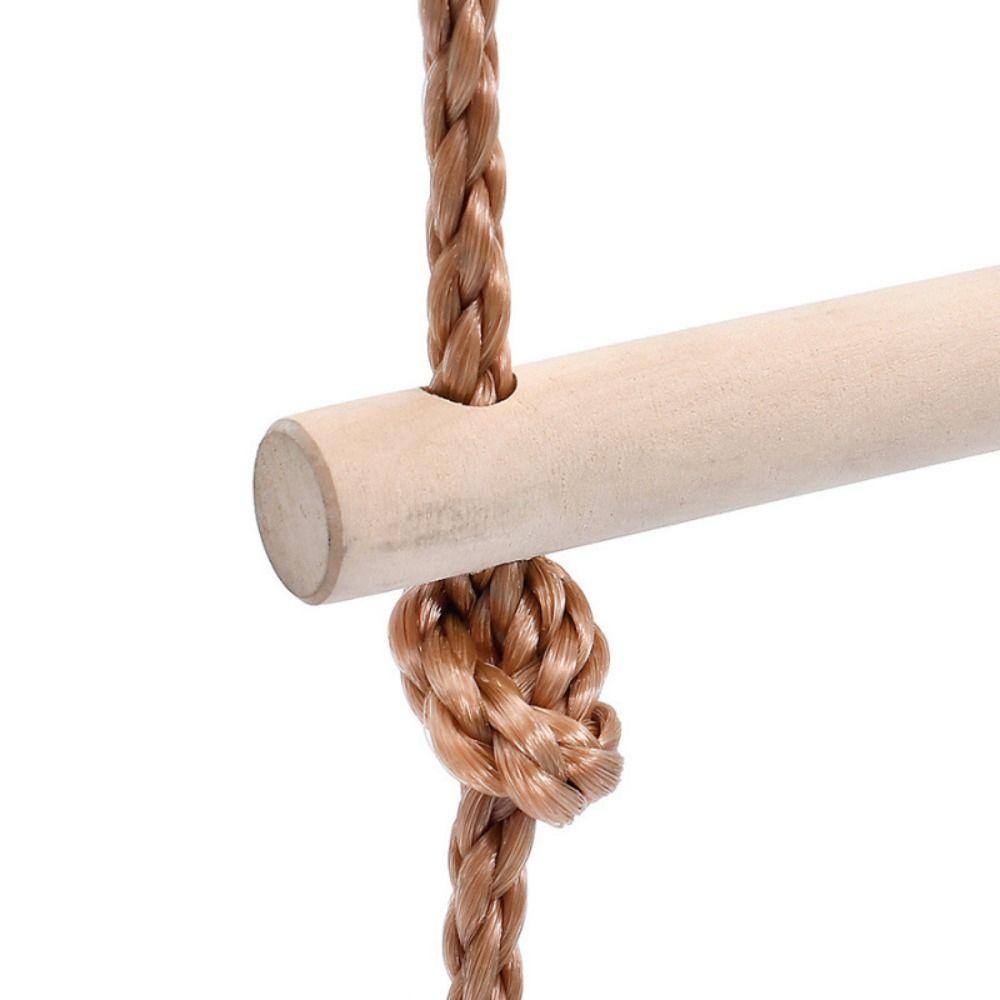 with Platforms Rope Climbing Ladder Toy Wooden Wooden Rope Ladder  For Garden