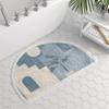 Мягкие впитывающие коврики для ванной Morandi Style Carpet Semicircle Bathroom Rug Soft Bathtub Side Matsure Nordic Shaggy Doormat