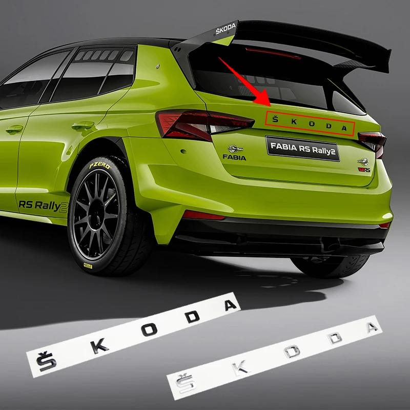 AFL1 3D Car Stickers Lettering Rear Trunk Emblem Badge Decals For Skoda Yeti VRIS Octavia a5 Karoq Kamiq Fabia Kodiaq Rapid Superb