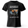 Men'sand Womens I Am Not Anti Social Printed T-Shirt  Funny Cat Graphic Tees for Men Women Summer Tops  Graphic T Shirts Y2k Top