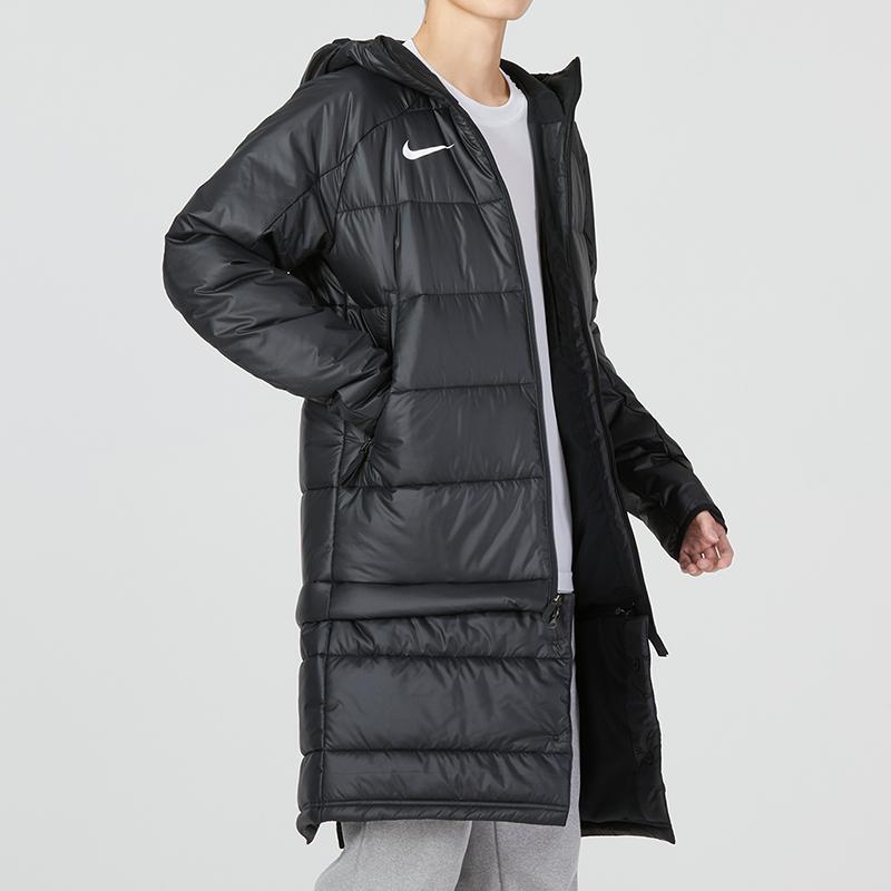 Nike Sport Casual Hooded Long Down Coat Black DJ6307-010