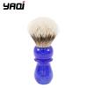 YAQI 24MM Blue Handle Silvertip Badger Hair Mens Shaving Brush Facial Beard Cleaning Appliance Solid Color Shaving Brush