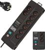 Surge Protector Strip 60.000A 8 Sockets 3M H05Vv-F3G1.5 Black Duo Premium-Line Brennenstuhl
