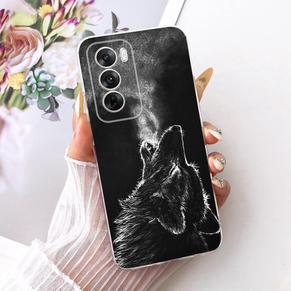 For Oppo Reno12 Pro Case CPH2629 Luxury Flowers Butterfly Painted Cover Soft Silicone Case For Oppo Reno 12 Pro Reno12 5G Fundas