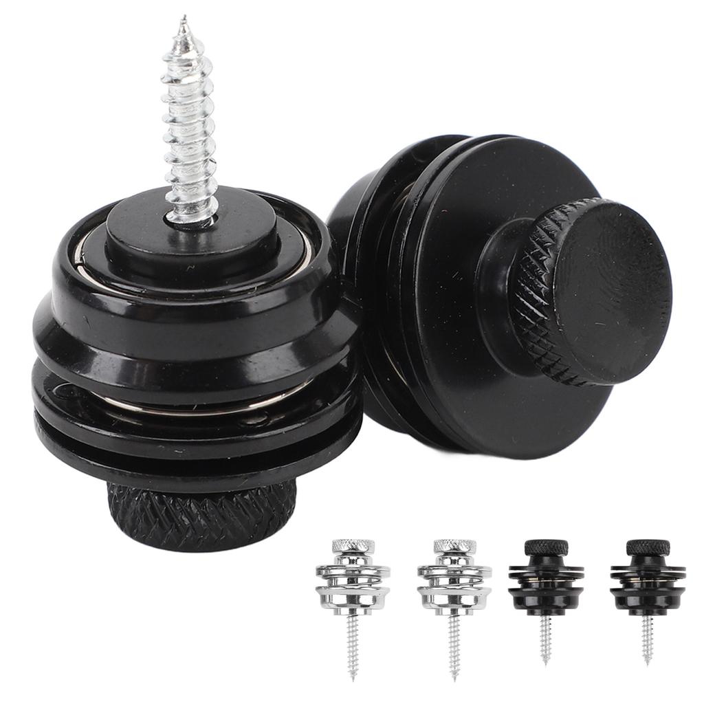 2 шт., замки для гитарного ремня, кнопки безопасности, сверхмощные металлические плоские круглые головки, нескользящие, устойчивые к падениям