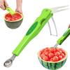 Watermelon Slicer Knife with Melon Ball Scoop Set, Fruit Scoop Watermelon Knife for Ice Cream Melon, Digging Pulp Separator