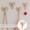 Metal Bow Shape Wall Hooks Decorative Key Bag Hanging Hook Load-bearing Towel Hat Jacket Key Holder for Home Decor