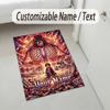 Personalized Crystal Velvet Carpet,Attack on Titan Custom Printed Name, Plush Area Rug For Home Indoor Decor