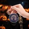 Halloween Pumpkin Witch Pendant Car Rearview Mirror Hanging Ornament 2D Flat Acrylic Bag Charm Festive Gift for Car Enthusiasts