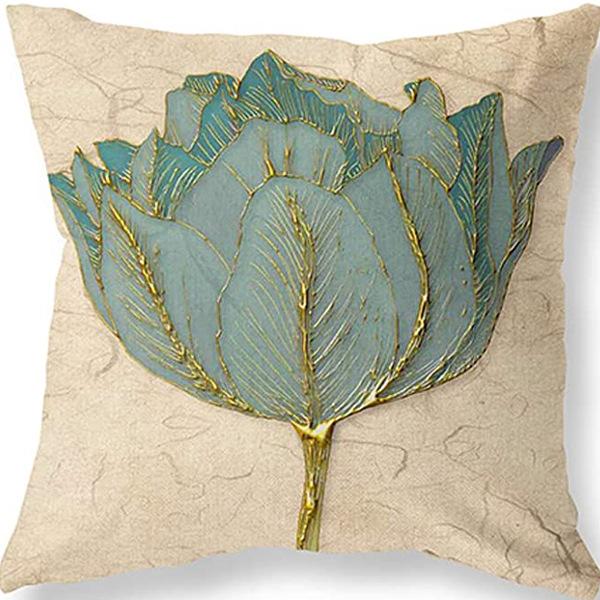 Ретро Американский Растительный Цветочный Принт Льняная Наволочка Гостиная Диван Автомобильная Подушка Подушка