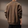 Plus Size Mens American Vintage Heavyweight Cardigan Sweatshirt Baseball Jacket