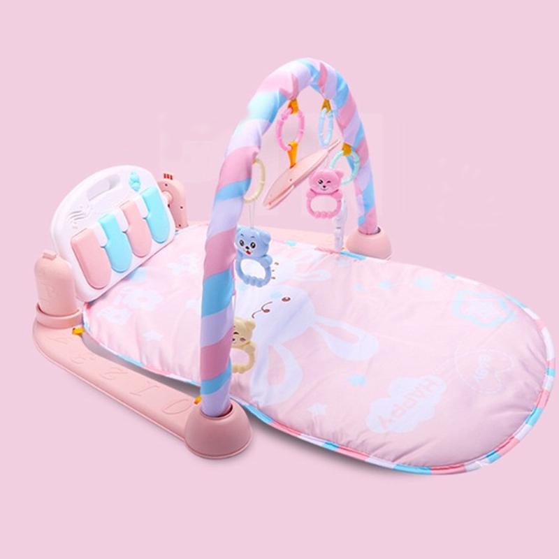 Baby Music Play Mat Baby Gym 0-12 Months Soft Rattles Musical Toys for Babies Play Piano Gym