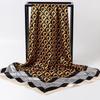 Spring/Summer New Women'S Silk Scarf 90 * 90cm Simulated Silk Twill Square Scarf Fashion Printed Large Square Scarf Professional Scarf