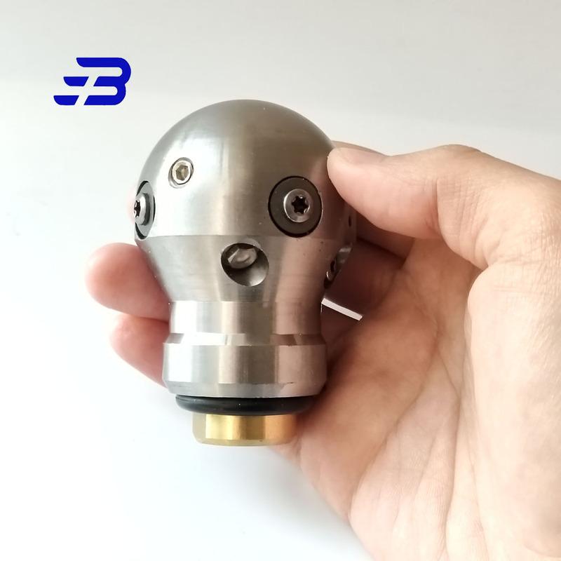 high pressure washing sewer cleaning dredge cutter nozzle WT-3/8 Rotating Ball spherical jetter nozzle