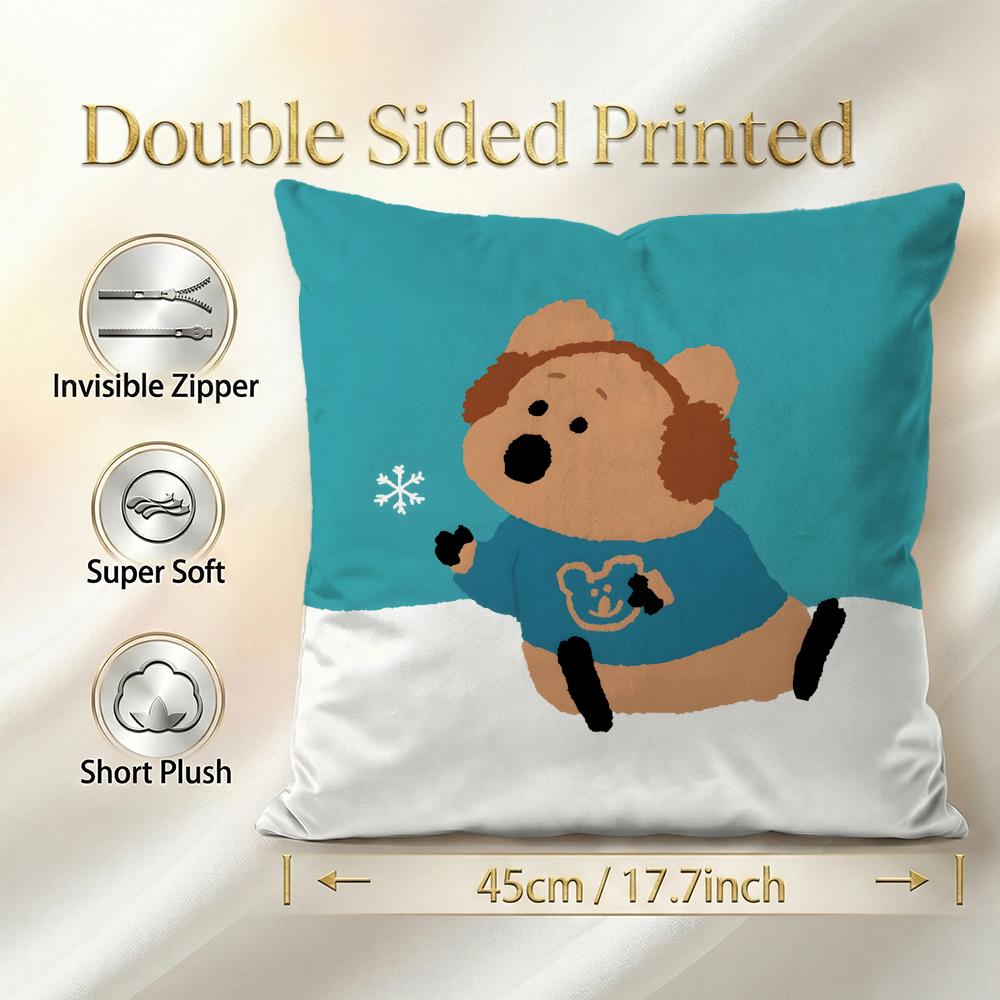 Animal Quokka Cushion Cover 1Pcs Decorative Covers Soft Cushion Case For Sofa Couch Decor 40X40 45X45 Pillowcases