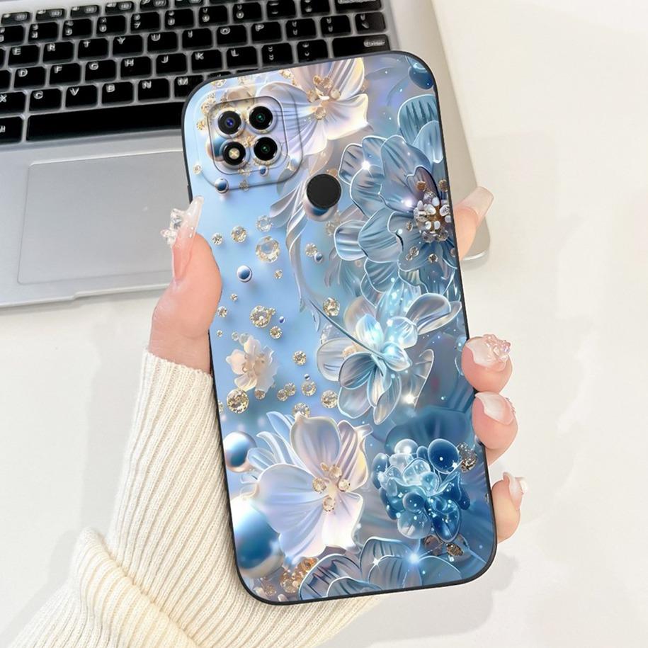 For Xiaomi Redmi 9C NFC Case Redmi9C Shockproof Cover New Stylish Flower Butterfly Soft Bumper For Redmi 9 Activ Phone Bag Shell