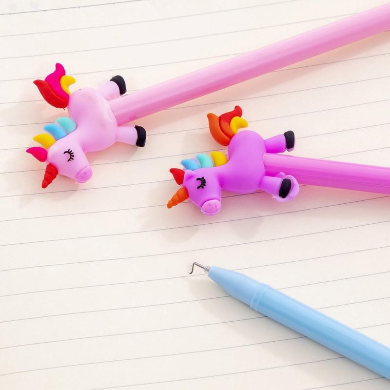 1 Piece Creative Rainbow Mane Unicorn Office School Stationery Rainbow Cute Colored Gel Pen