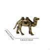 Brass Camel Miniature Decorative Modern Home Decor Figurine Animal Statue for Bookshelf