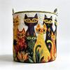 Корзина для белья с ручками для переноски, стеганая полиэстеровая корзина для одежды, полотенец и повседневного домашнего хранения