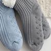 Fuzzy Warm Slipper Socks for Women Cozy Fluffy Fleece Lined Home Floor Socks with Grippers Winter Soft Thermal Sleep Socks