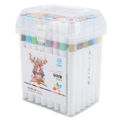 Ручки-кисти с двумя кистями, акварельные маркеры, 48 цветов, узнаваемый номер, глянцевые чернила, ручки-раскраски