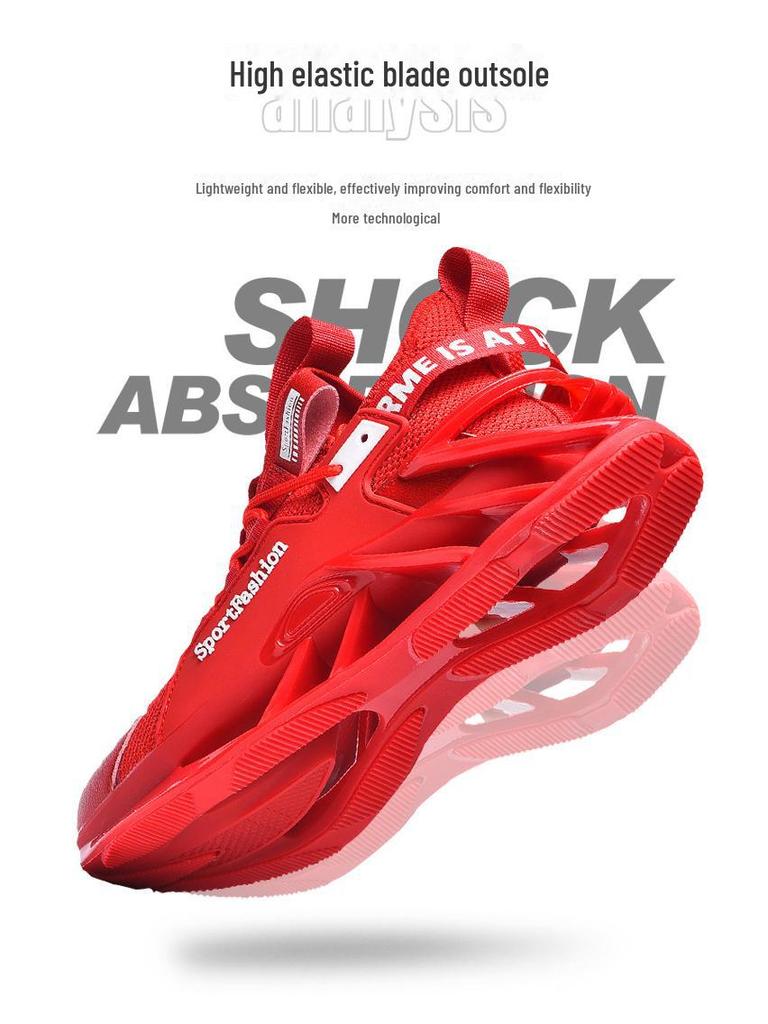 Men's Shock-Absorbing Blade Sneakers - Breathable Running Shoes for Spring & Autumn