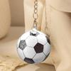 3D Puzzle Oil Painting Keychain Earth Football Basketball Ball Ball Spherical Puzzle Key Ring Backpack Handbag Decoration