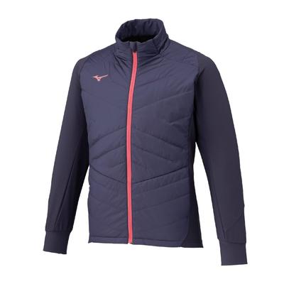 Mizuno Куртка Techfill Breath Thermo Training, темно-синяя, с теплогенерирующим материалом, водоотталкивающая, 32MEC535,
