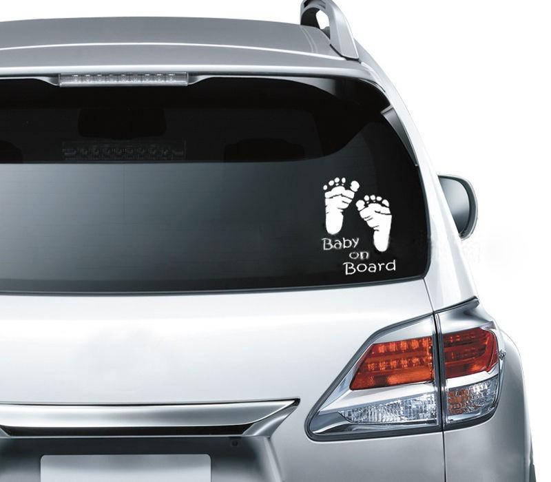 Наклейка Светоотражающие водонепроницаемые милые детские на борту предупреждающие виниловые наклейки на окна автомобиля