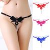 Sexy Pearl Panties Butterfly Ladies Transparent Thong Pants Low Waist Adjustable Lingerie