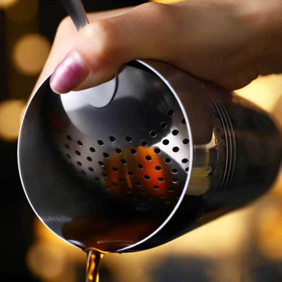 Julep Strainer Professional Удобная сетка 304 Нержавеющая сталь Эргономичная ручка Коктейльный фильтр Ложка Кухонные принадлежности