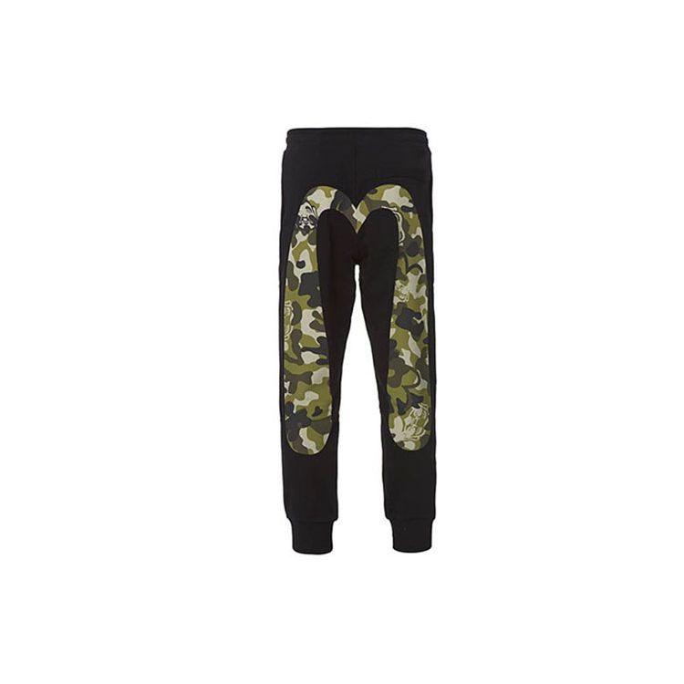 Evisu Large M Print Camouflage Casual Pants Men pants Black 1ESHTM9SP325XX